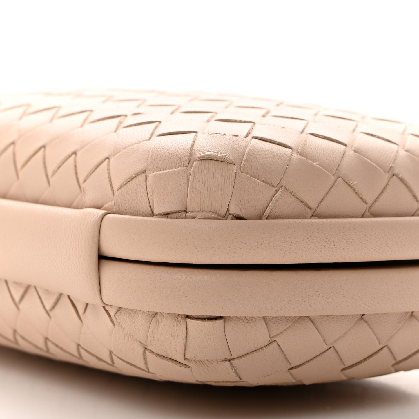 Nappa Intrecciato Chain Knot Clutch Mink
