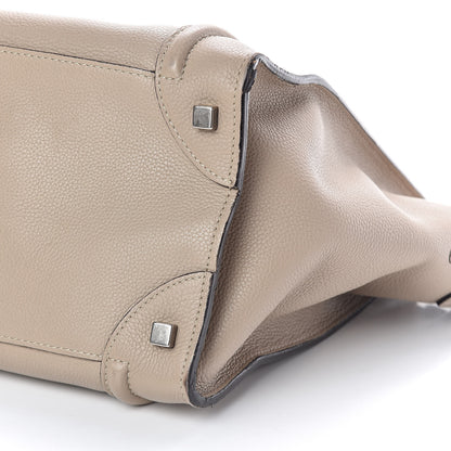 Celine Drummed Calfskin Mini Luggage Dune 9 of 10