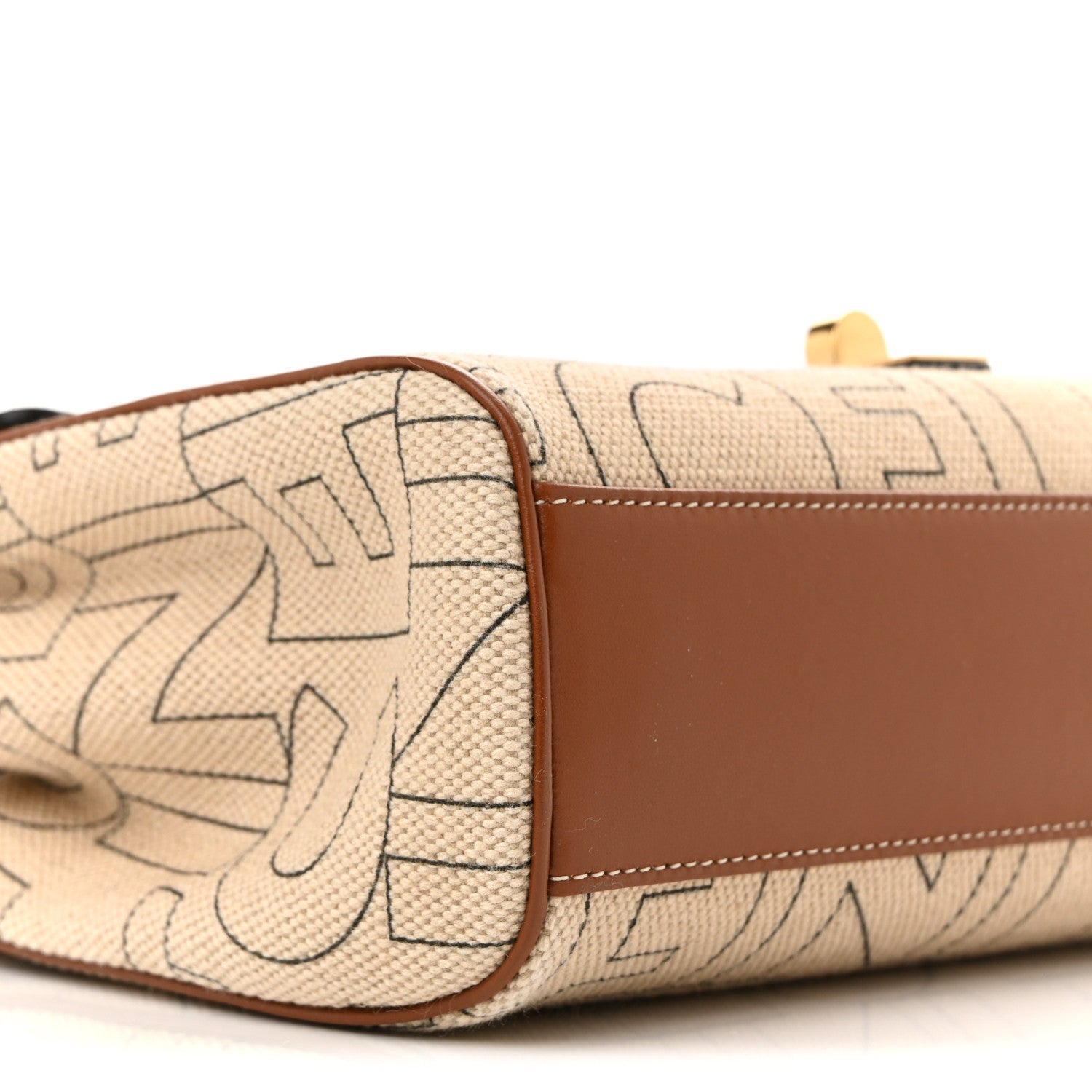 Celine Canvas Smooth Calfskin Teen 16 Crossbody Bag Natural Tan 9 of 13