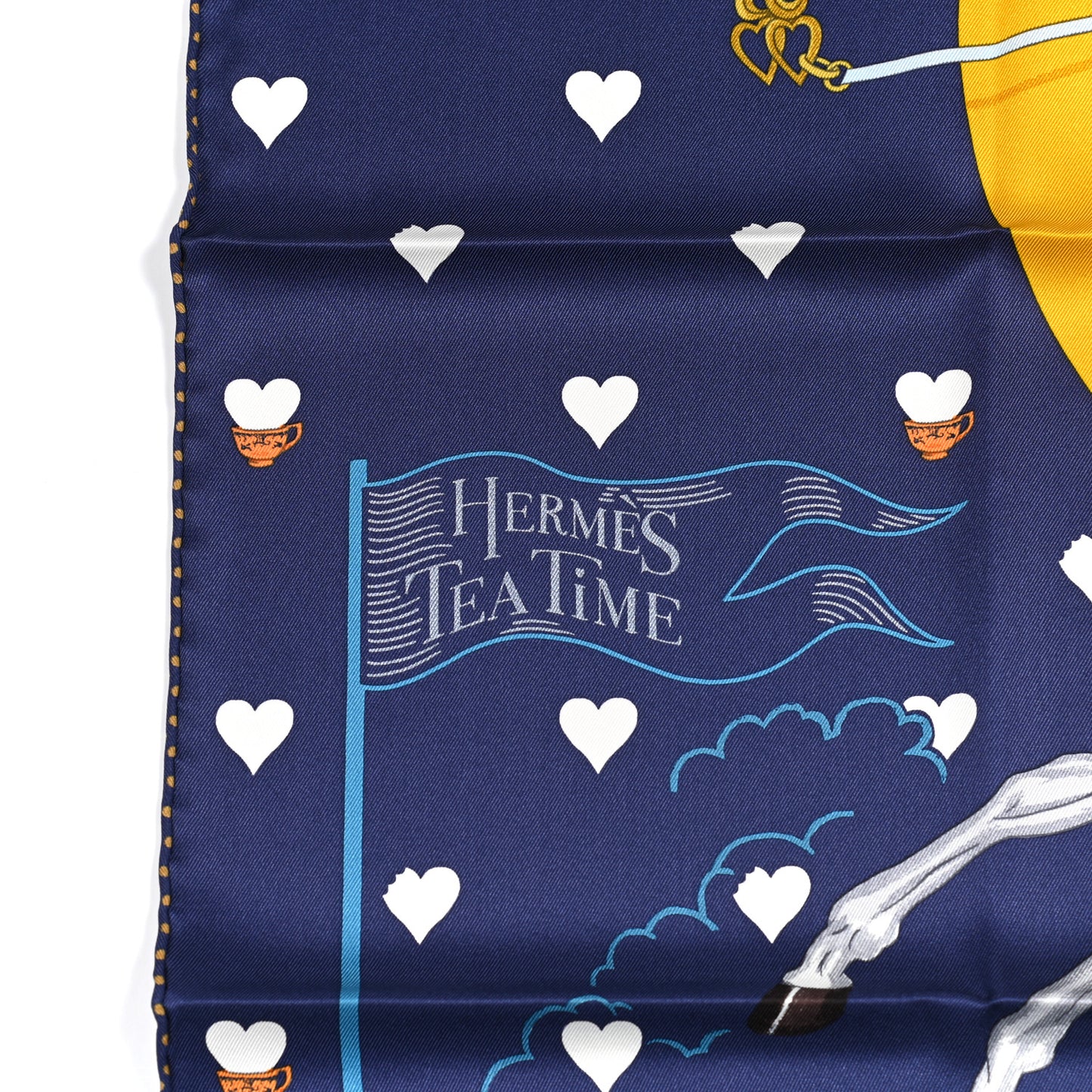 Silk Tea Time Scarf 70 Marine