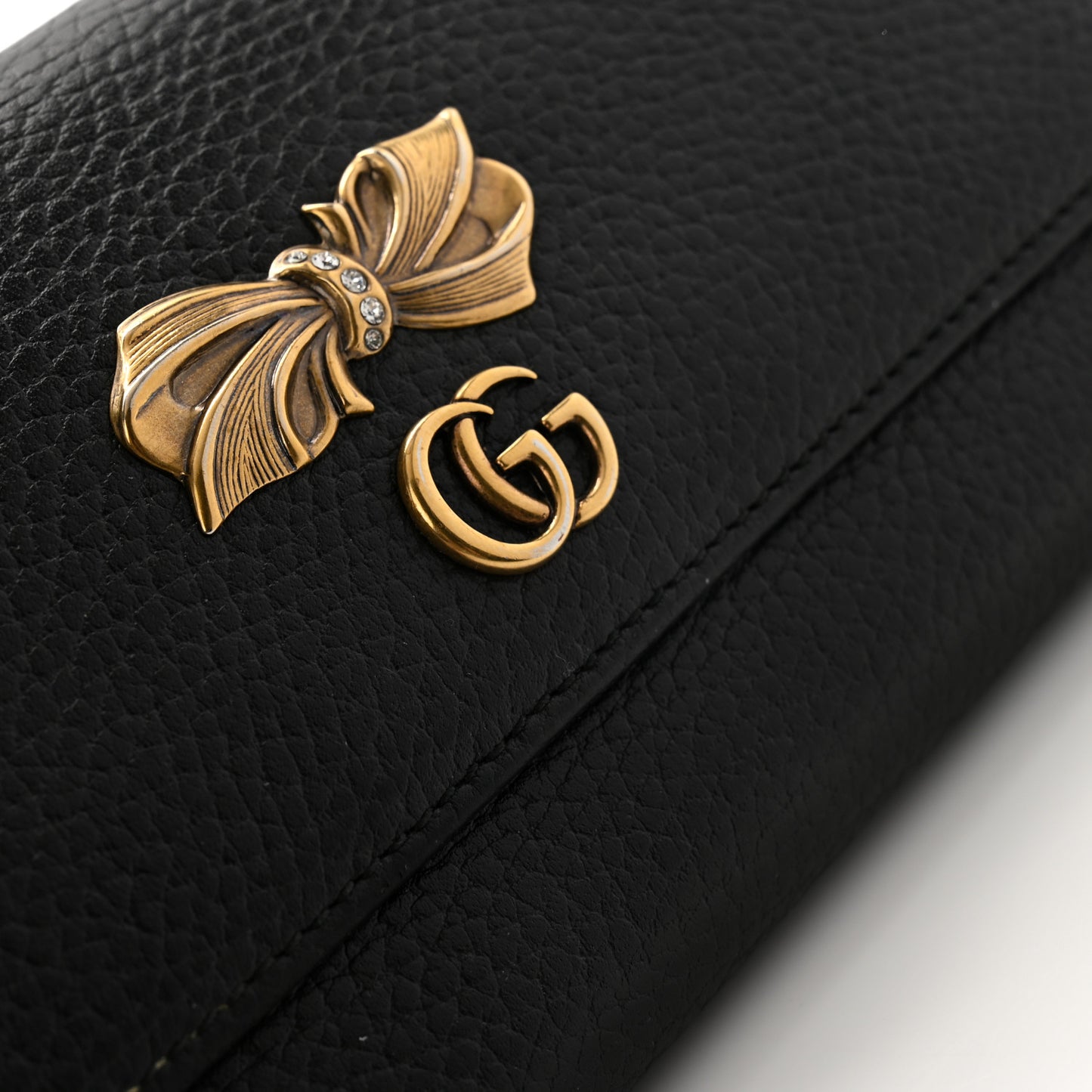 Calfskin Garden Continental Wallet Black