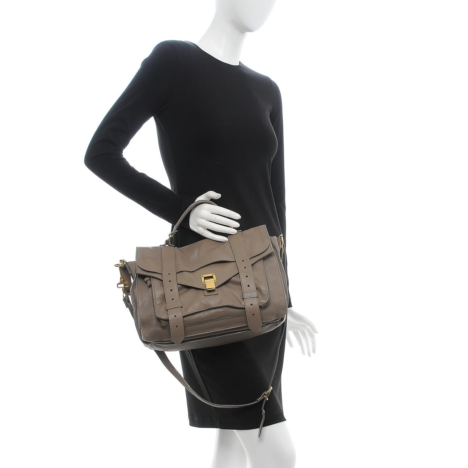 Proenza Schouler Lambskin Medium PS1 Satchel Smoke 3 of 14