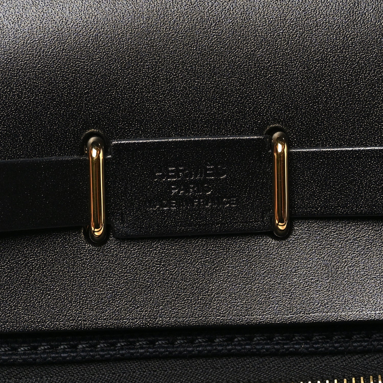Hermes Military Toile Vache Hunter Herbag Zip Retourne 20 Black 6 of 11