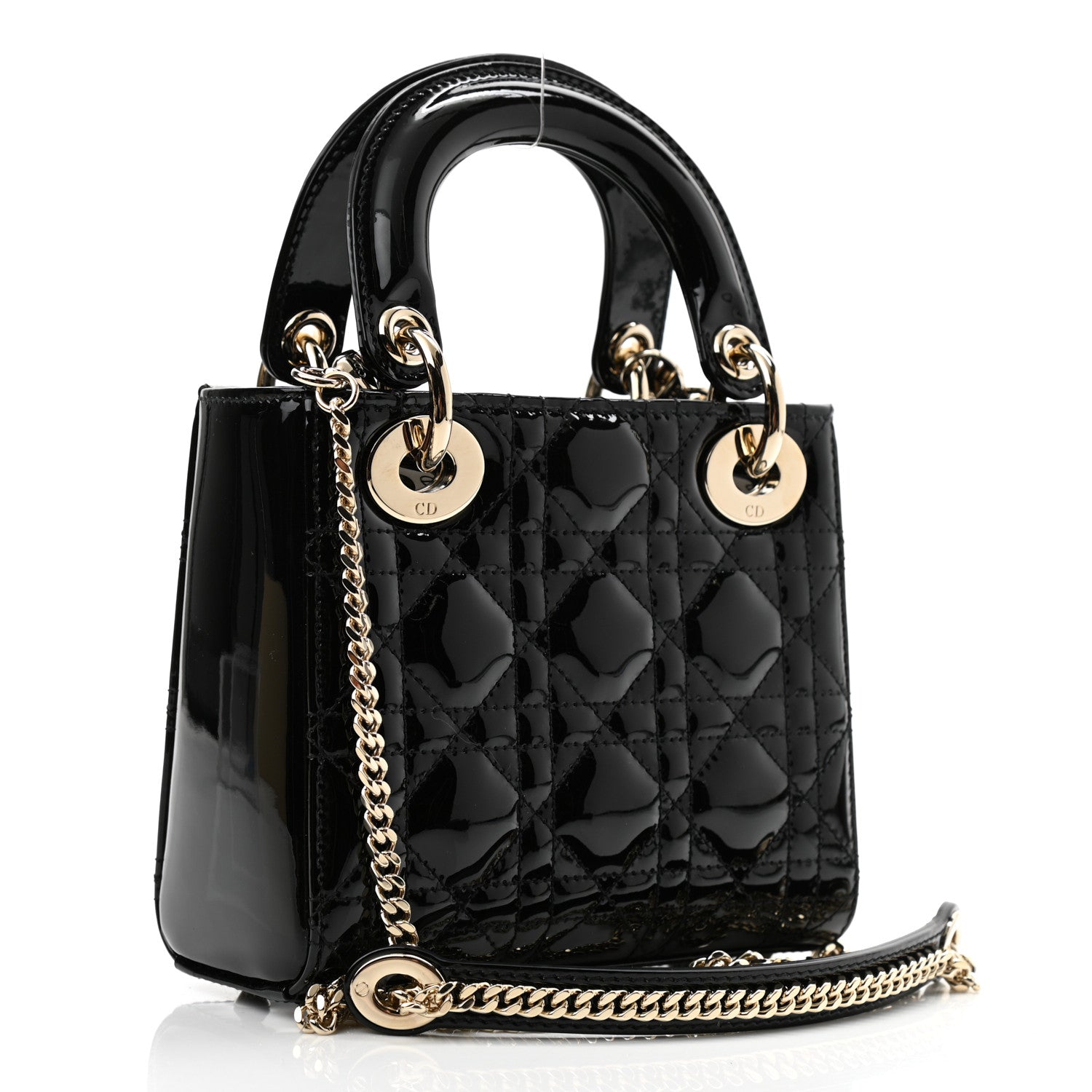 Christian Dior Patent Cannage Mini Lady Dior Black 3 of 10
