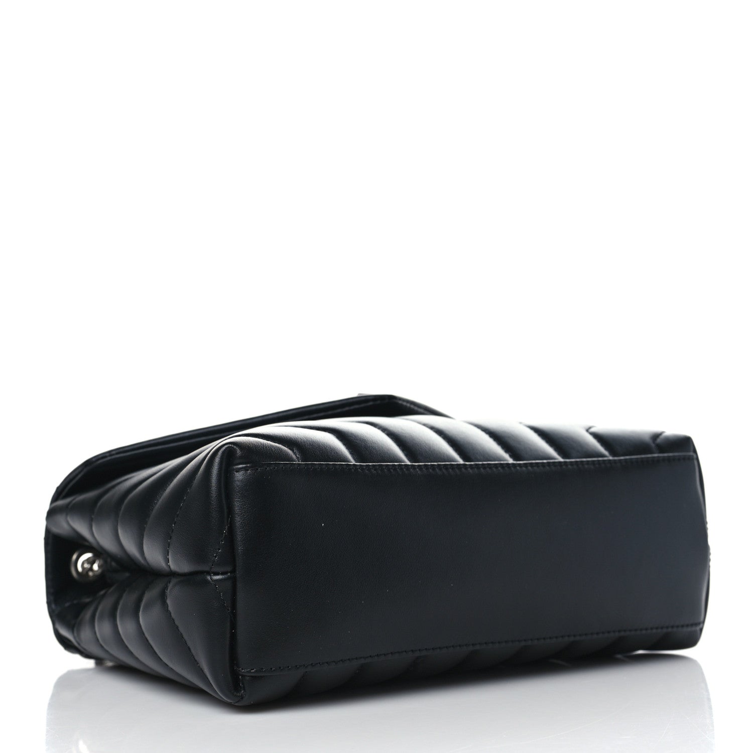 Saint Laurent Calfskin Y Quilted Monogram Small Loulou Chain Satchel Black 5 of 10