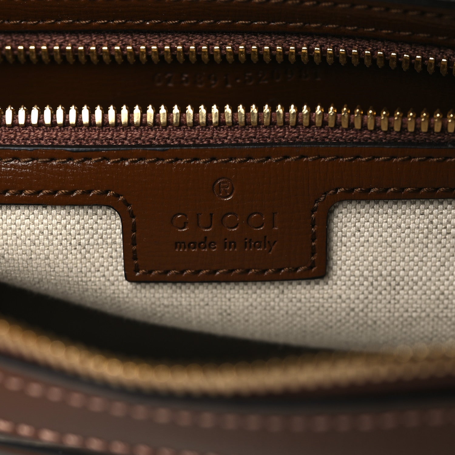 Gucci GG Supreme Monogram Azalea Calfskin Retro Interlocking G Messenger Shoulder Bag Beige Ebony Brown Sugar 6 of 8