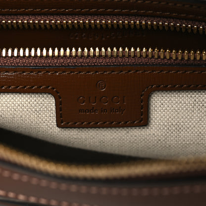 Gucci GG Supreme Monogram Azalea Calfskin Retro Interlocking G Messenger Shoulder Bag Beige Ebony Brown Sugar 6 of 8