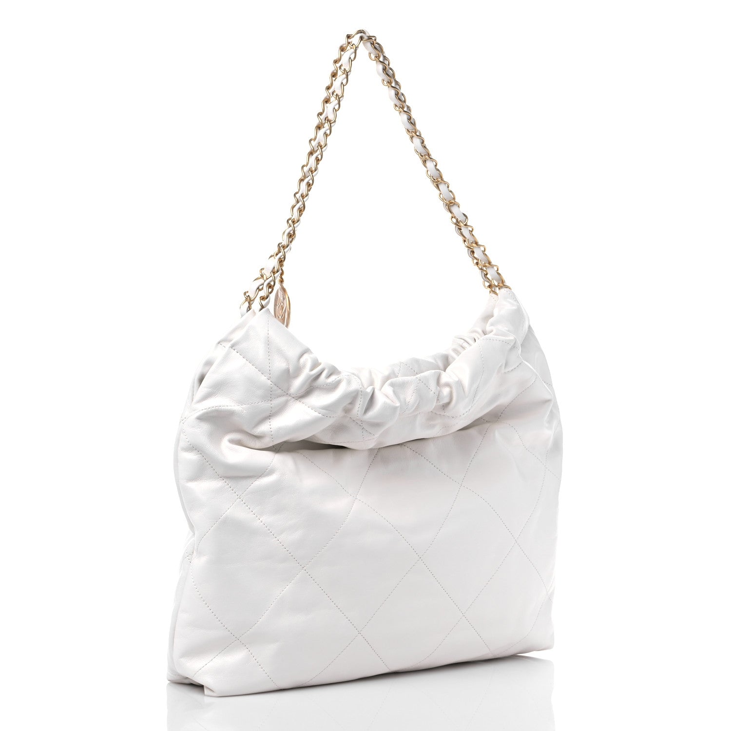 Chanel Shiny Calfskin Quilted Chanel 22 White 4 of 11