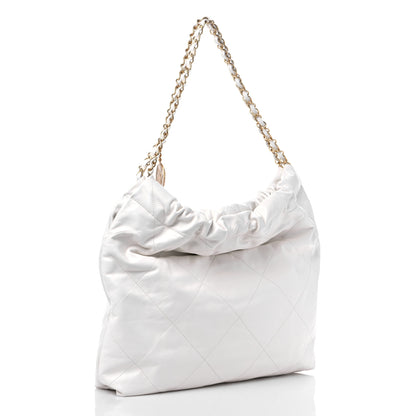 Chanel Shiny Calfskin Quilted Chanel 22 White 4 of 11