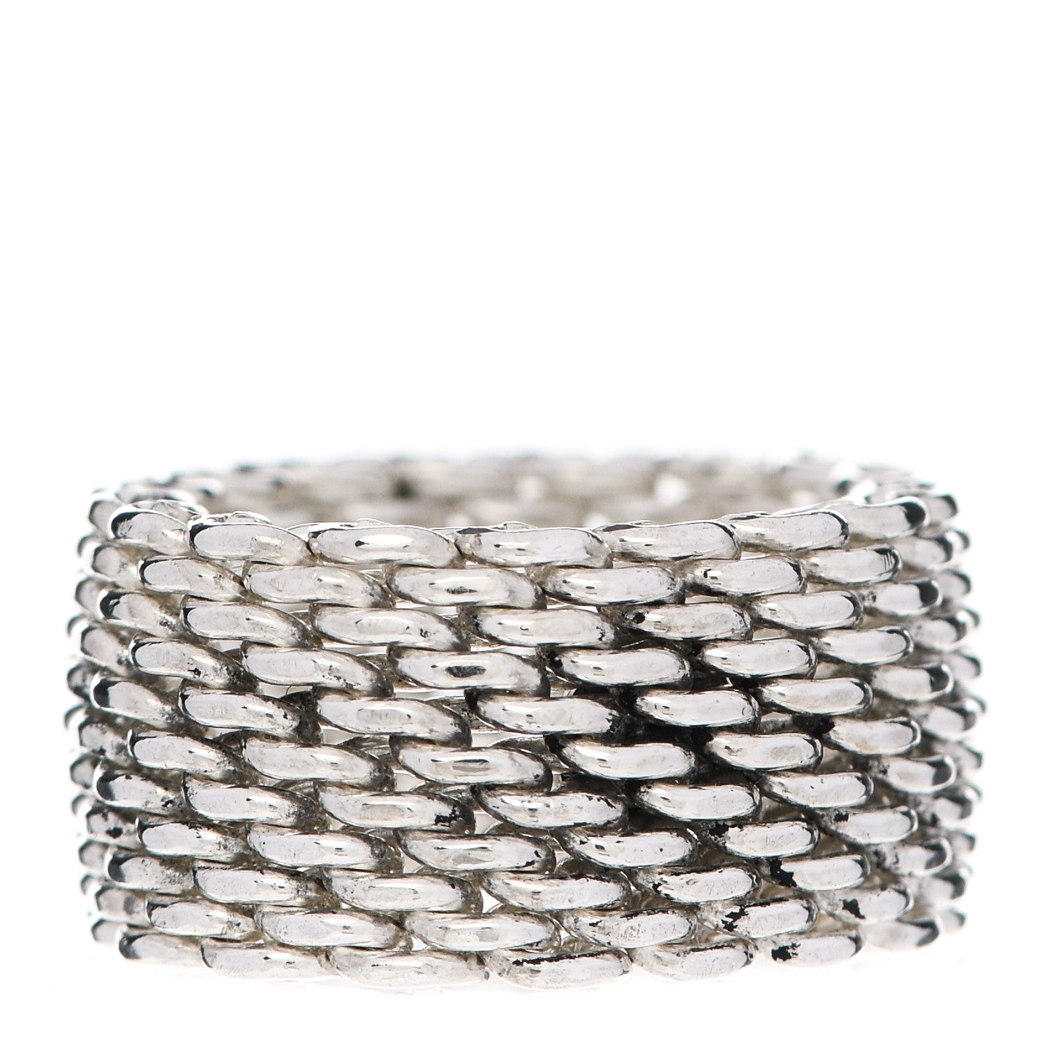 Tiffany Sterling Silver Somerset Mesh Ring 49 5 3 of 5