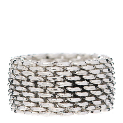 Tiffany Sterling Silver Somerset Mesh Ring 49 5 3 of 5