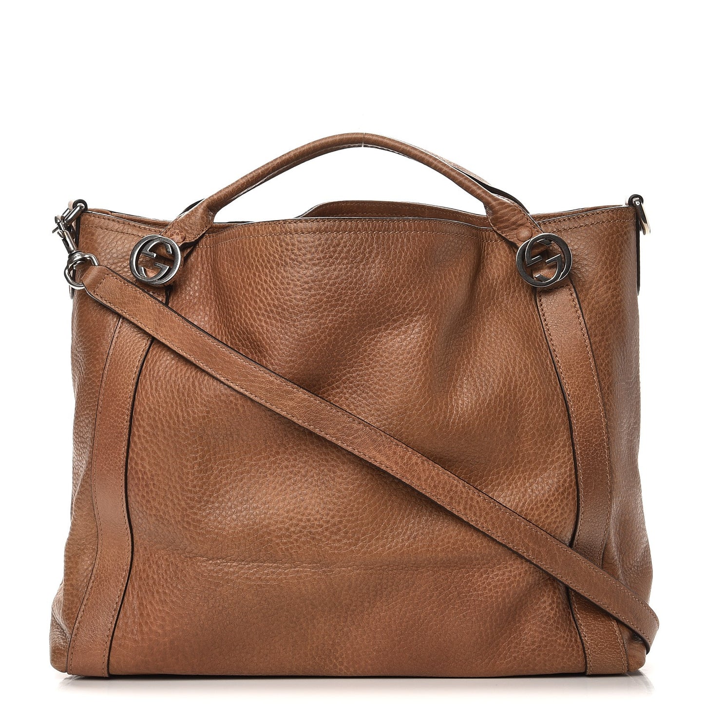 Pebbled Calfskin Medium Miss GG Top Handle Bag Light Cuir
