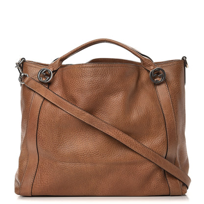 Gucci Pebbled Calfskin Medium Miss GG Top Handle Bag Light Cuir 1 of 11