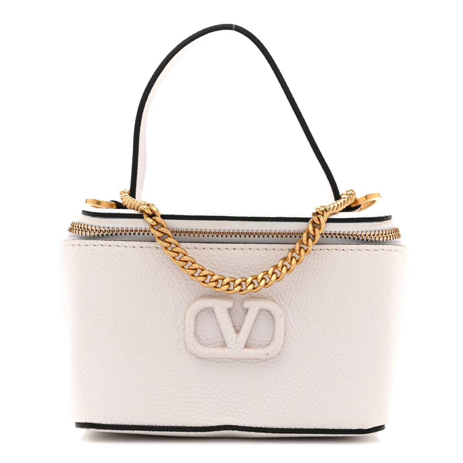 Valentino Garavani Grained Calfskin VSling Vanity Case White 1 of 12