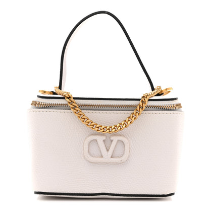 Valentino Garavani Grained Calfskin VSling Vanity Case White 1 of 12
