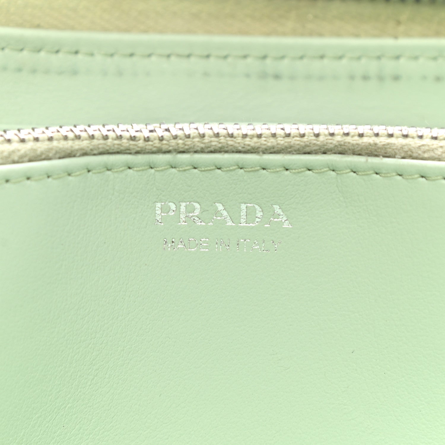 Prada X JAMES JEAN Glace Calfskin Rabbit Print Zip Around Wallet Opaline 6 of 11