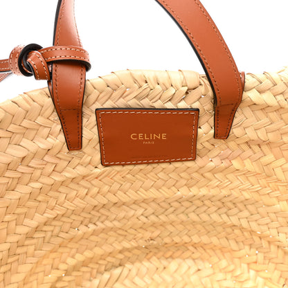 Celine Raffia Calfskin Triomphe Teen Panier Tan 6 of 9