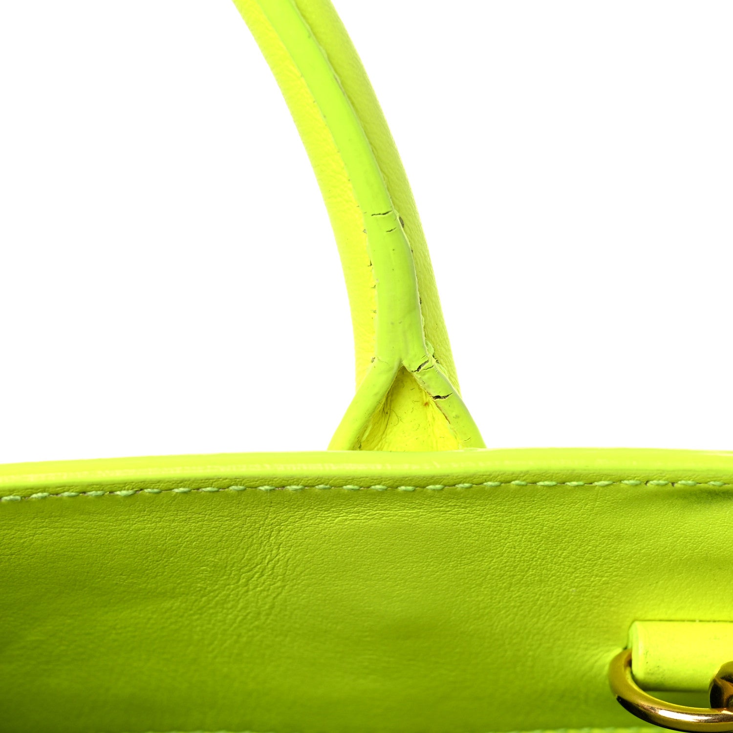 Saint Laurent Calfskin Nano Sac De Jour Neon Yellow 23 of 27
