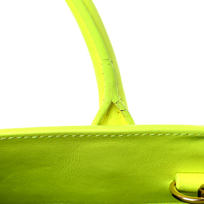 Saint Laurent Calfskin Nano Sac De Jour Neon Yellow 23 of 27