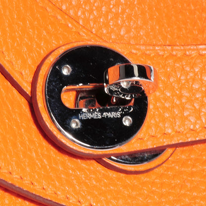Hermes Taurillon Clemence Lindy 34 Orange 6 of 9