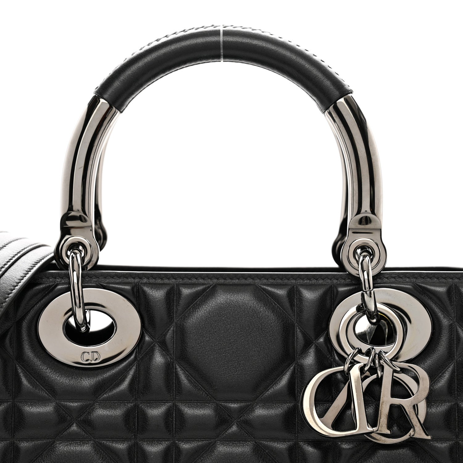 Christian Dior Calfskin Cannage Medium The Lady 95.22 Black 5 of 10