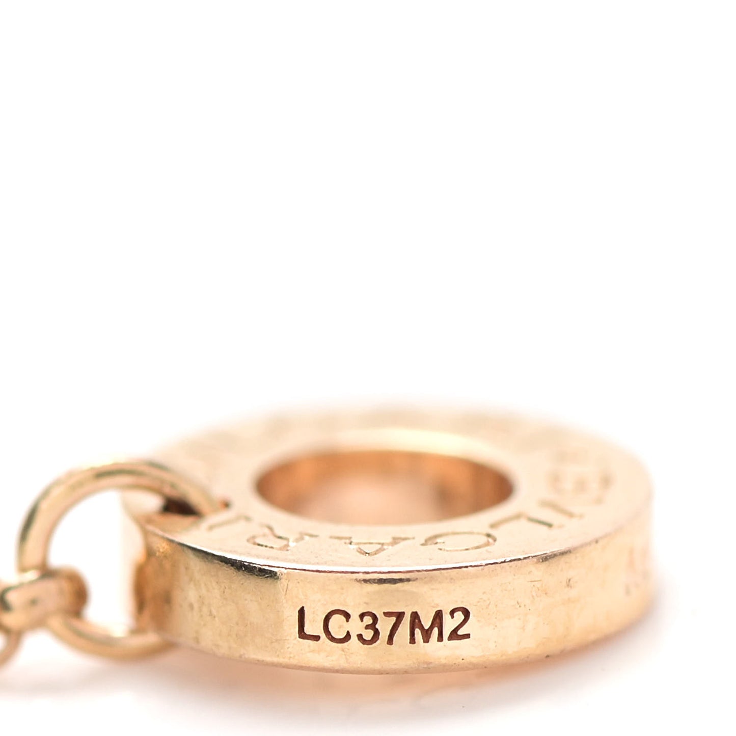 18K Rose Gold Cermet Small B.Zero1 Pendant Necklace