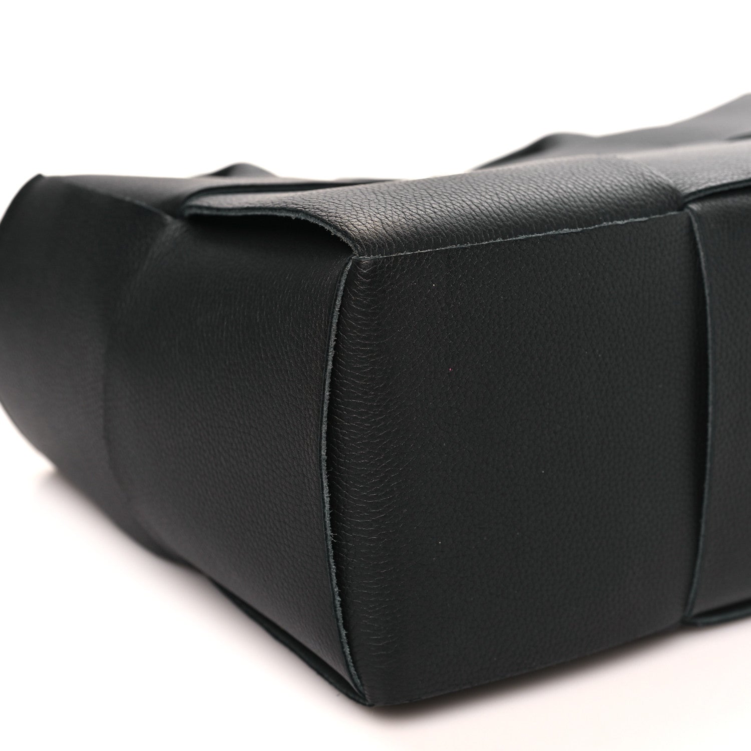 Bottega Veneta Grained Calfskin Intrecciato Small Arco Tote Black 9 of 10