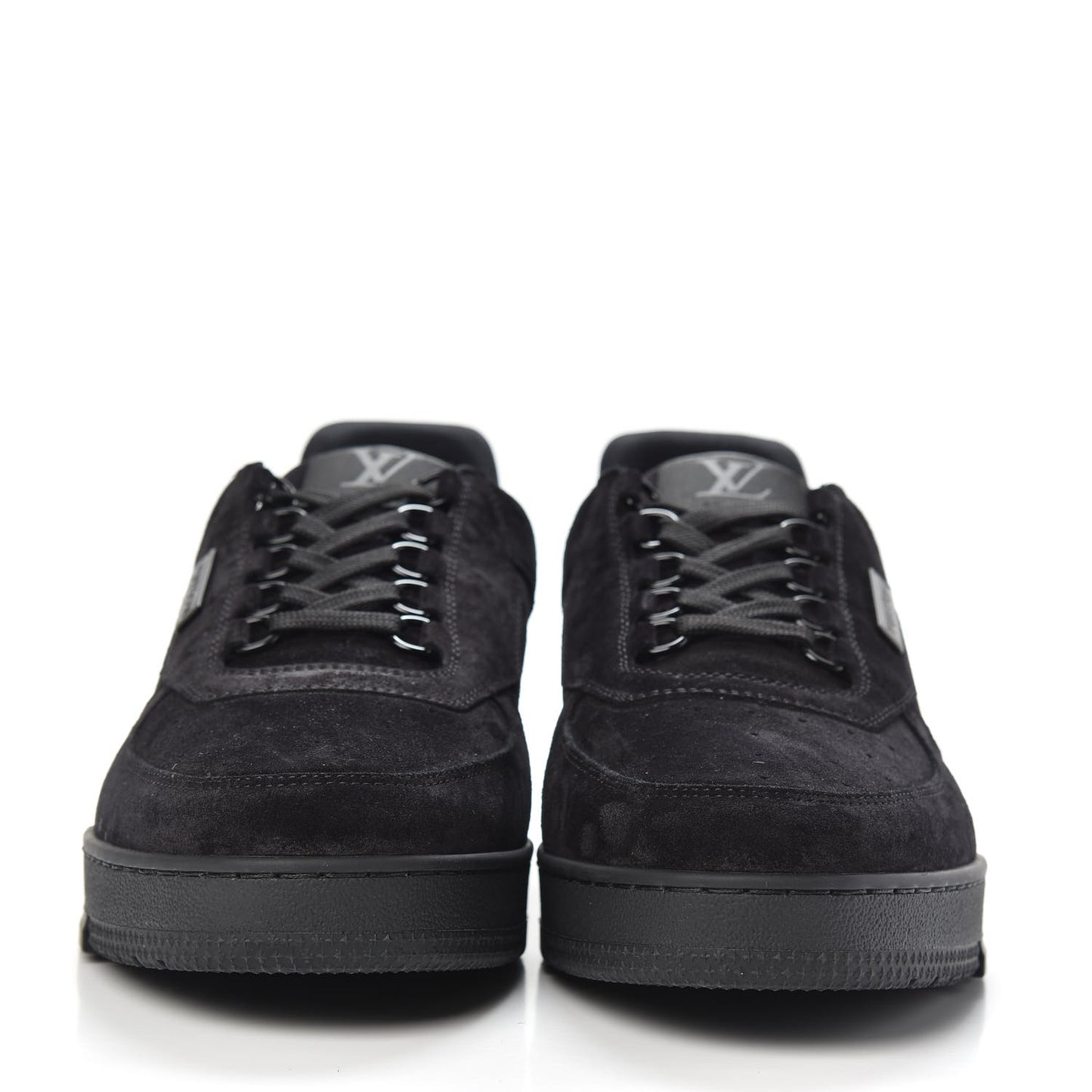 Suede Mens LV Trainer Sneakers 9.5 Black