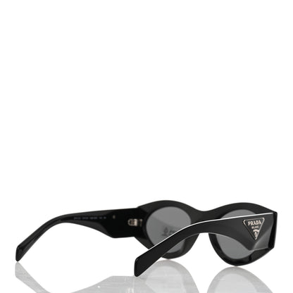 Prada Acetate Oval Symbole Sunglasses SPR 20Z Black 4 of 8