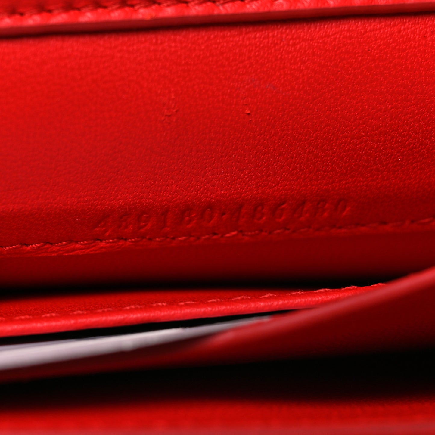 Calfskin Insignia Pouch Red