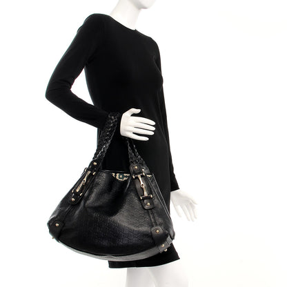 Gucci Guccissima Medium Pelham Shoulder Bag Black 3 of 13