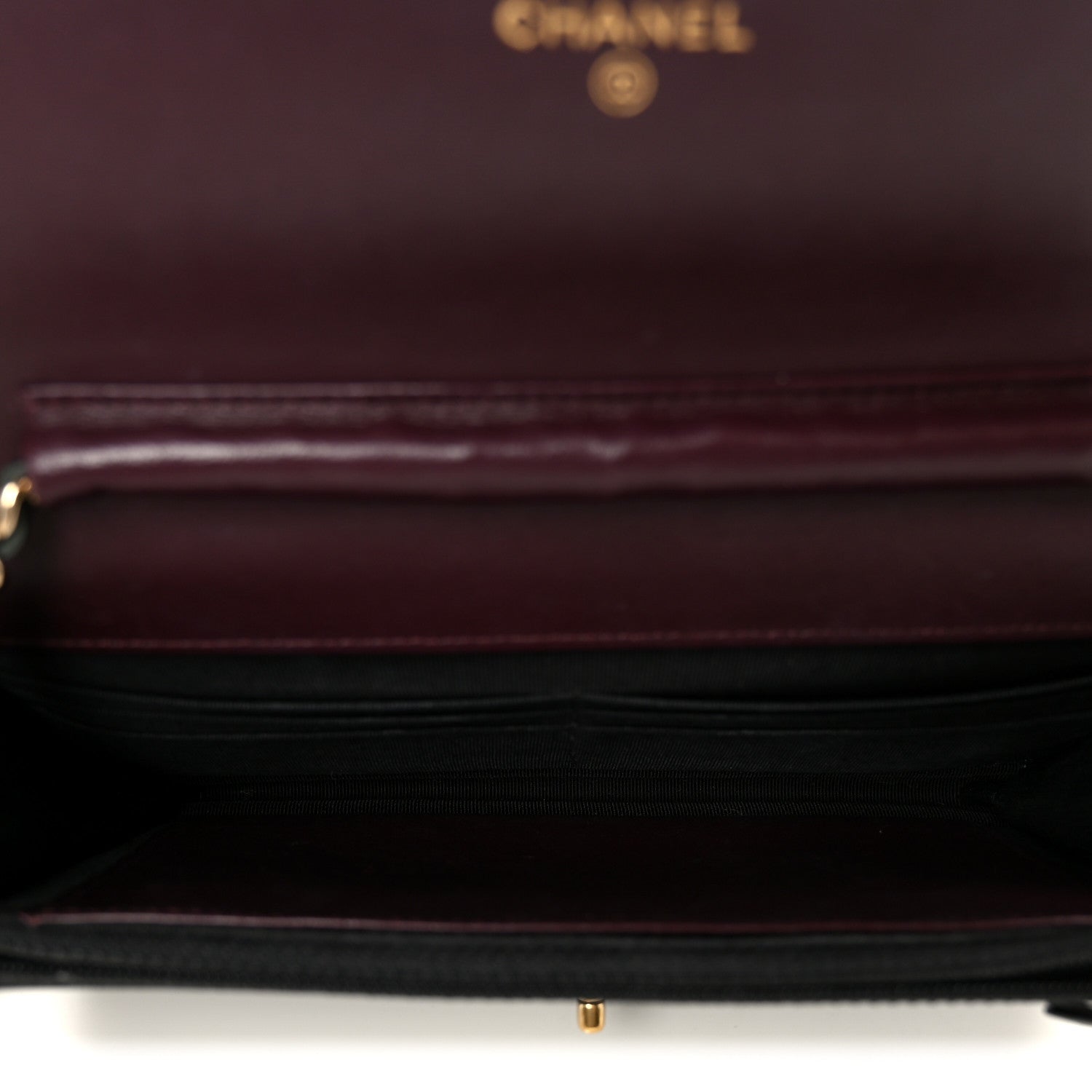 Chanel Lambskin Chevron Quilted Wallet On Chain WOC Black 5 of 11