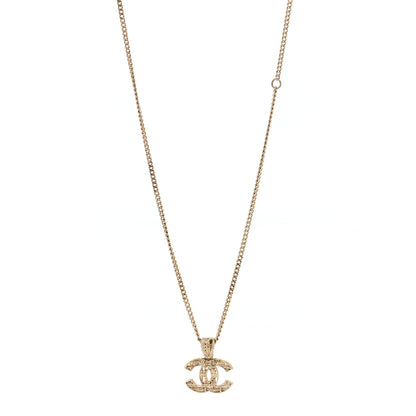 Chanel Tweed Effect CC Necklace Gold 1 of 3