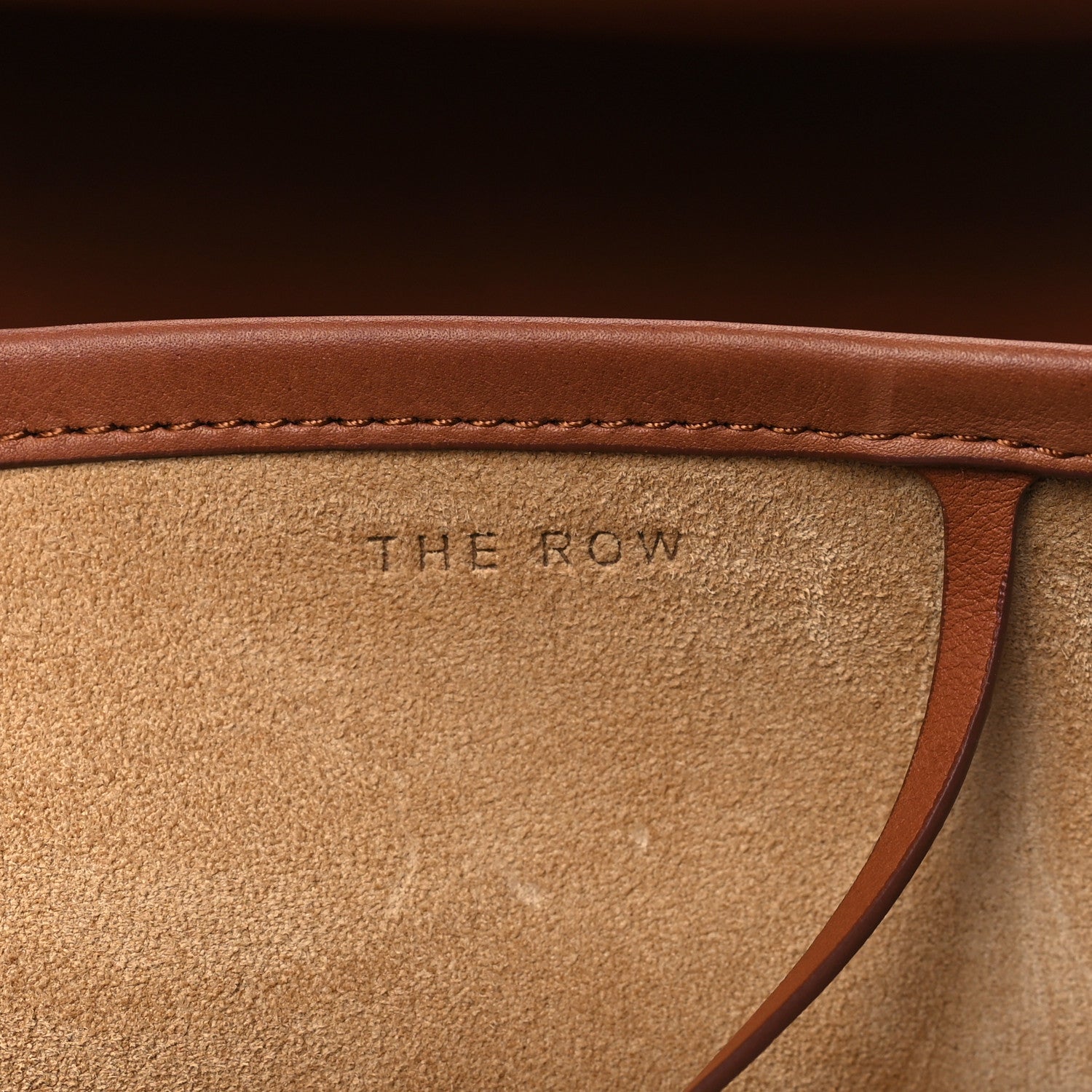 The Row Polished Saddle Calfskin Large N/S Park Tote Cuir 6 of 13