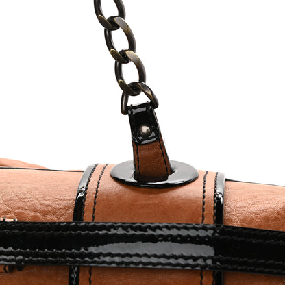 Fendi Nappa Patent Large B Bag Osso Black 9 of 10