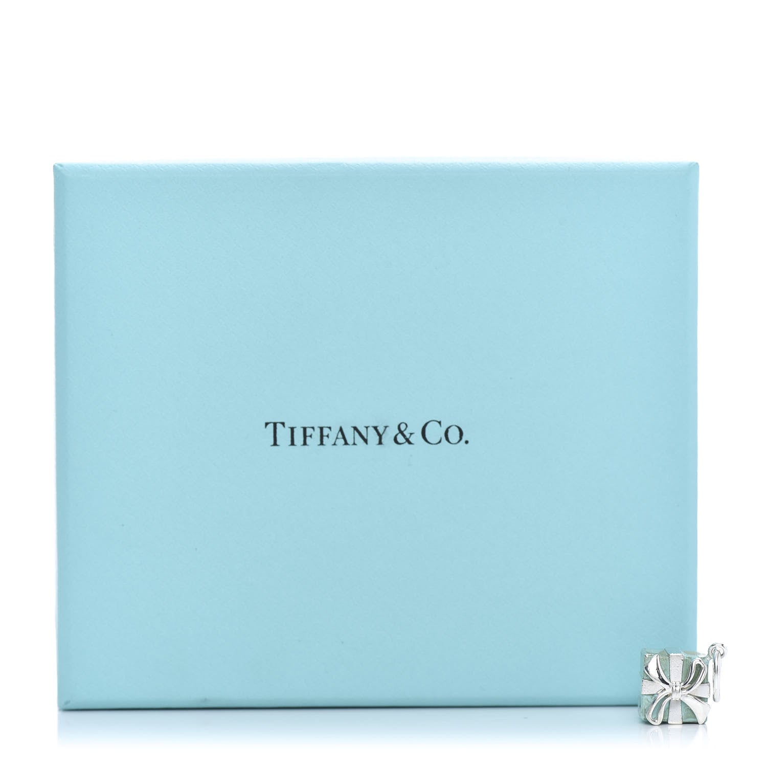 Tiffany Sterling Silver Enamel Gift Box Charm Blue 5 of 5