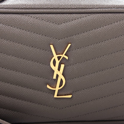 Saint Laurent Grain De Poudre Matelasse Monogram Mini Lou Camera Bag Fog 10 of 11