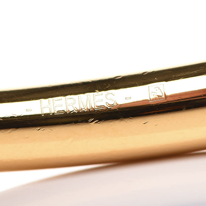 Hermes Calfskin Loop 1 Bracelet M Gold Black 5 of 7