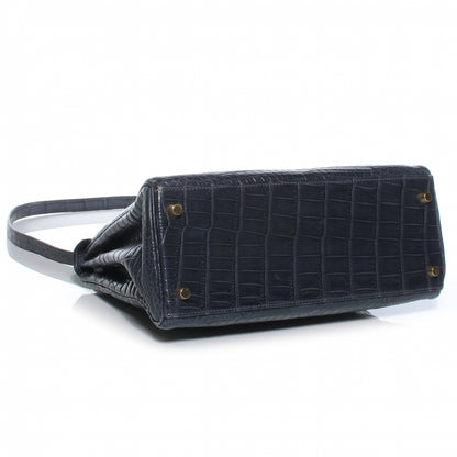 Hermes Matte Niloticus Crocodile Kelly 28 Bleu Indigo 4 of 9