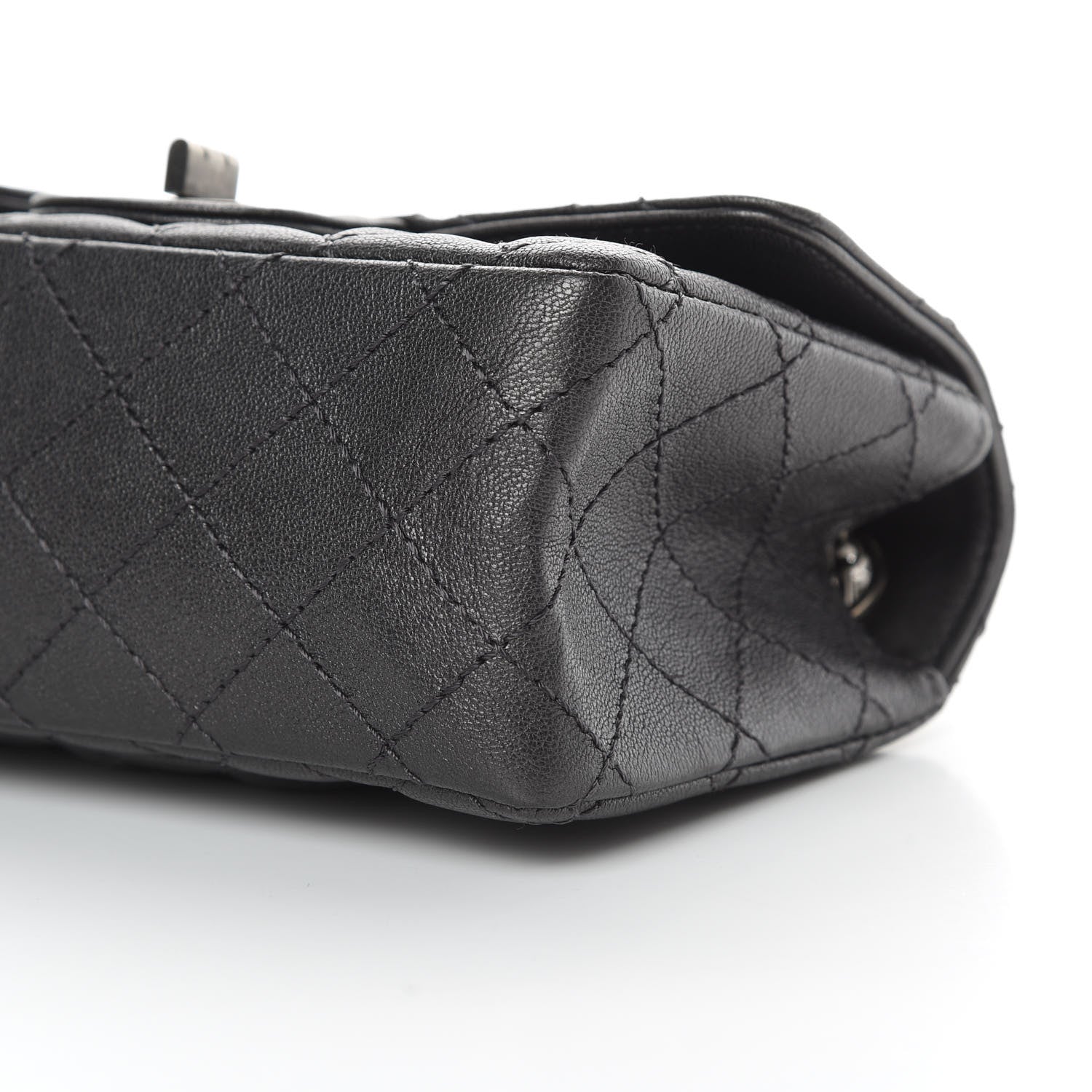 Chanel Metallic Sheepskin Quilted 2.55 Reissue Mini Flap Dark Silver 10 of 12