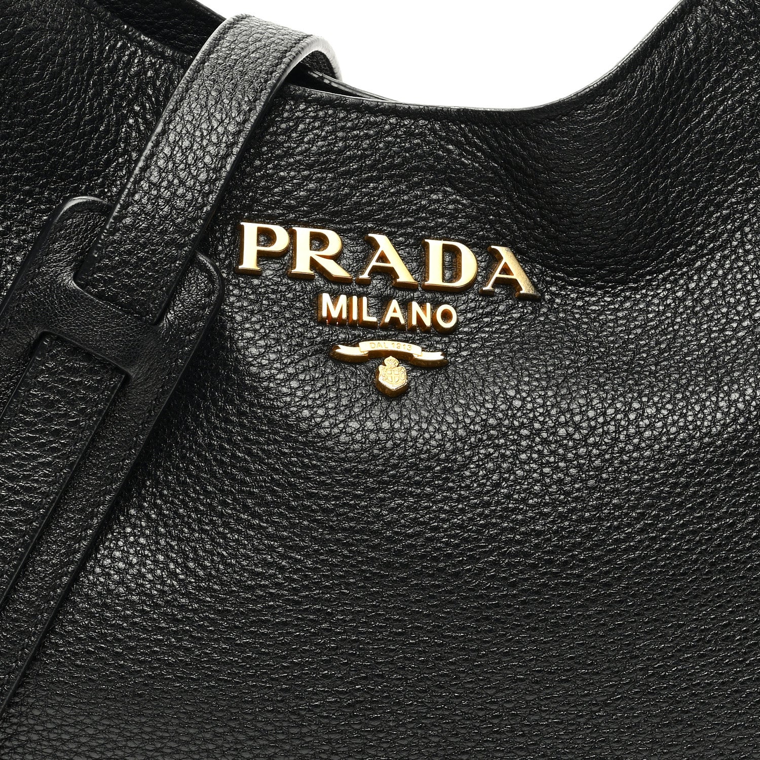 Prada Vitello Daino Hobo Messenger Bag Black 7 of 9