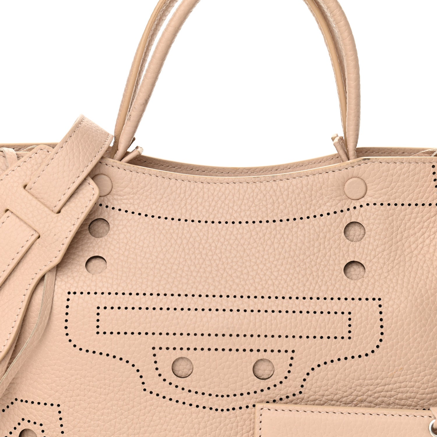 Balenciaga Veau Grana Perforated Blackout Hardware S City Beige Poudre 8 of 11