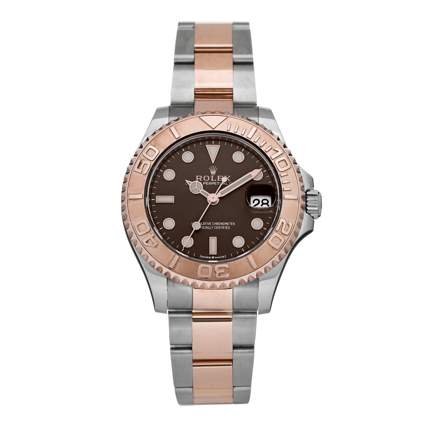Rolex Stainless Steel 18K Everose Gold 37mm Yacht-Master Watch Chocolate 268621 1 of 5
