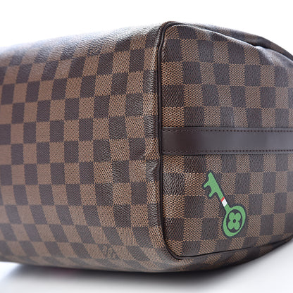 Louis Vuitton Damier Ebene Patches Speedy Bandouliere 30 9 of 10