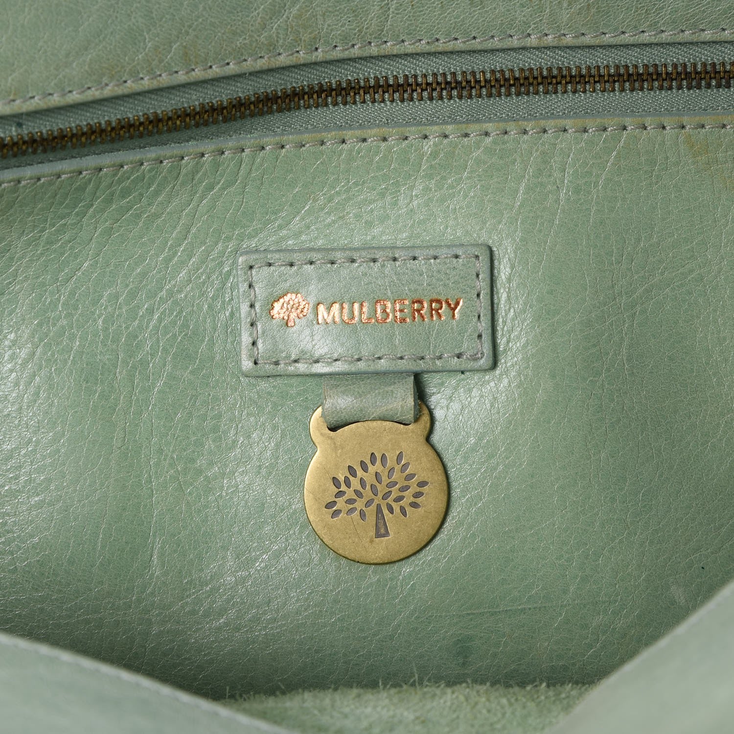 Mulberry Calfskin Roxanne Satchel Green 6 of 12