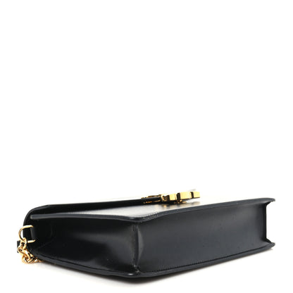 Celine Shiny Calfskin Triomphe Margo Wallet on Chain Black 3 of 9