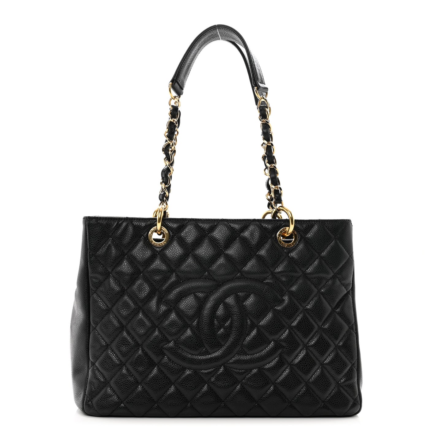 Caviar Quilted Grand Shopping Tote GST Black