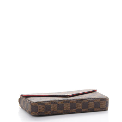 Louis Vuitton Damier Ebene Pochette Felicie Chain Wallet 4 of 8