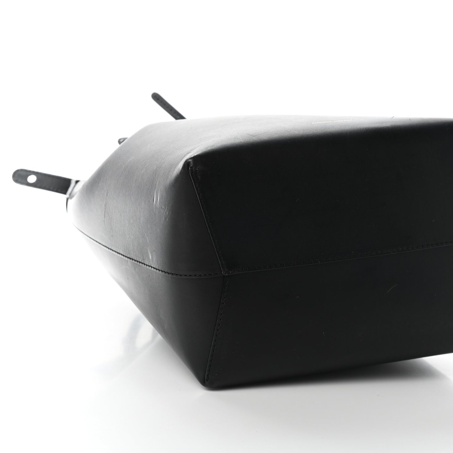 Vegetable Tanned Calfskin Bucket Bag Black Flamma