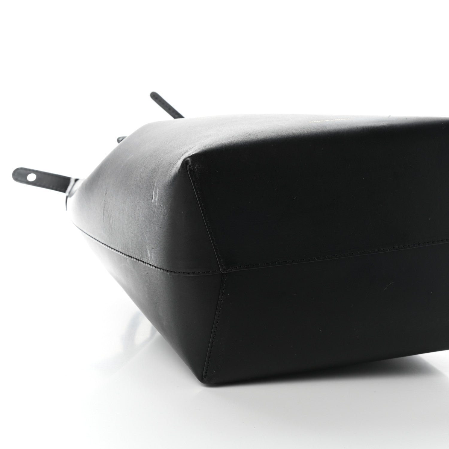 Mansur Gavriel Vegetable Tanned Calfskin Bucket Bag Black Flamma 9 of 11